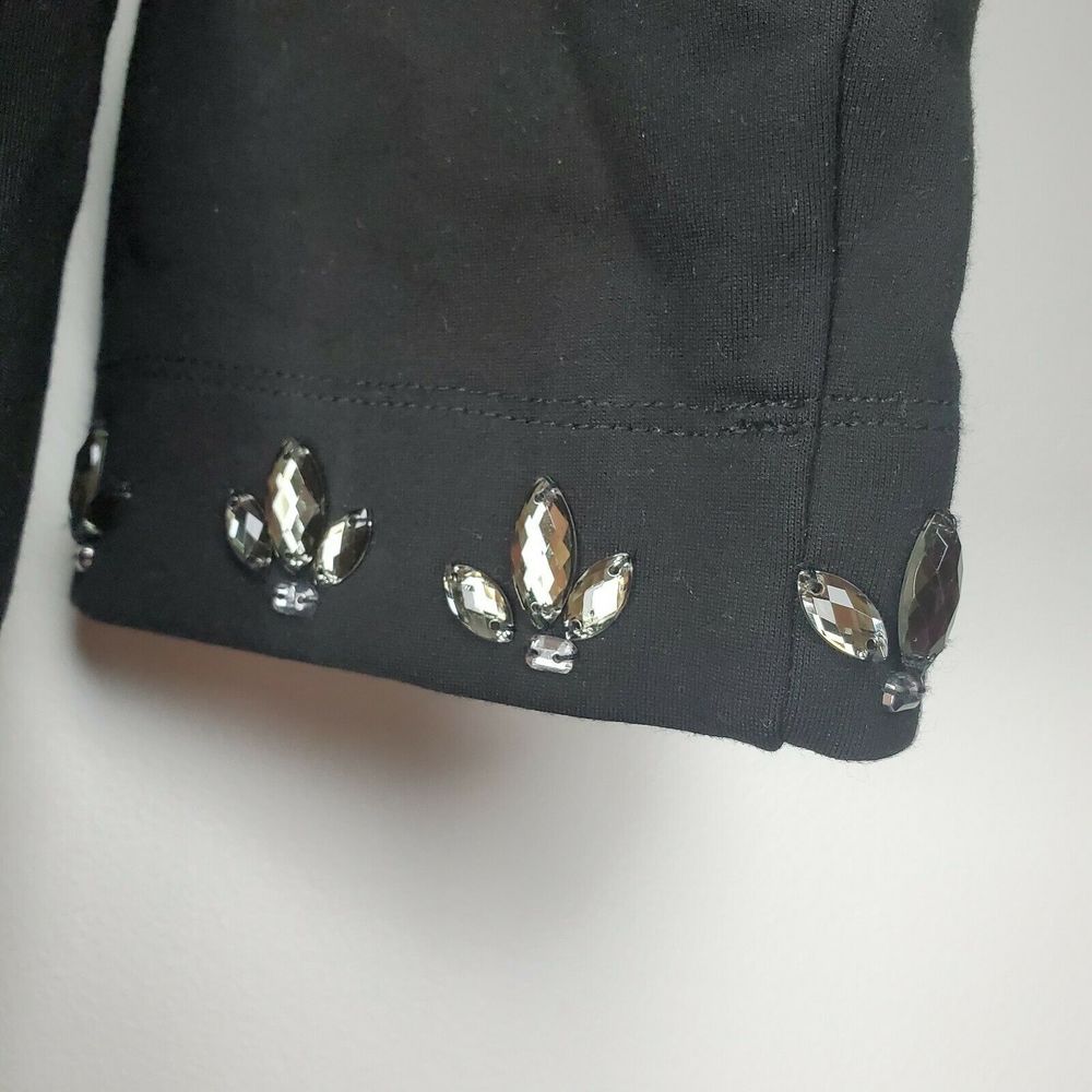 Julie JB Brown Rhinestone Embellished Sz S EUC - Picture 4 of 5